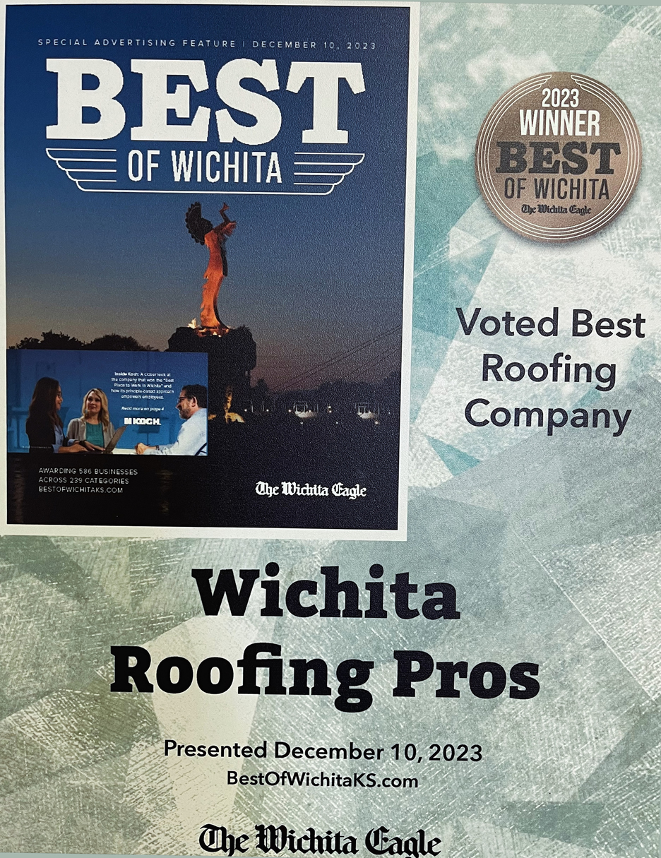 Best Wichita Roofing Professionals Award